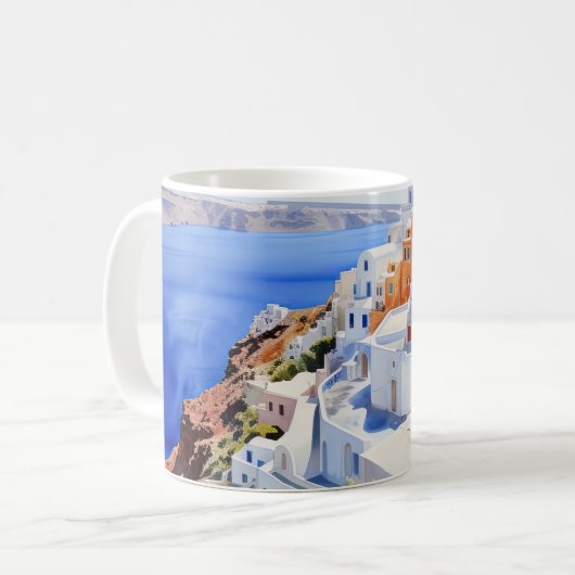 Oia Santorini Koffiemok (Voorkant links)