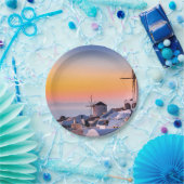 Oia, Santorini Papieren Bordje (Feest)