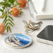 Oia Santorini Sleutelhanger (Zijkant)