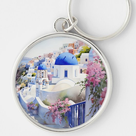 Oia Santorini Sleutelhanger (Voorkant)