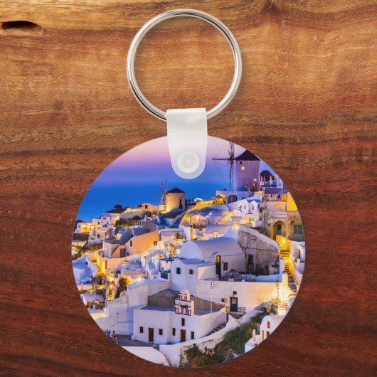 Oia Santorini Sleutelhanger (Achterkant)
