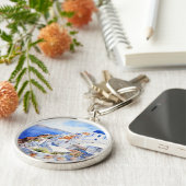 Oia Santorini Sleutelhanger (Zijkant)