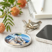 Oia Santorini Sleutelhanger (Zijkant)