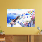 Oia, Santorini - Stretched Canvas Print (Insitu (Woonkamer))