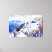 Oia, Santorini - Stretched Canvas Print (Voorkant)