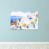 Oia, Santorini - Stretched Canvas Print (Insitu (Houten vloer))
