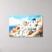 Oia, Santorini - Stretched Canvas Print (Voorkant)