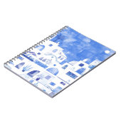 Oia Santorini Waterverf Townscape Painting Notitieboek (Linkerzijde)