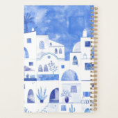 Oia Santorini Waterverf Townscape Painting Planner (Achterkant)