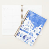 Oia Santorini Waterverf Townscape Painting Planner (Display)