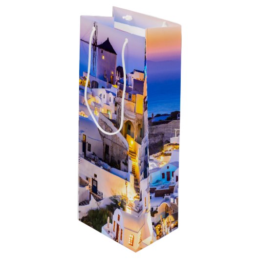Oia Santorini Wijn Cadeautas (Voorkant Gekanteld)