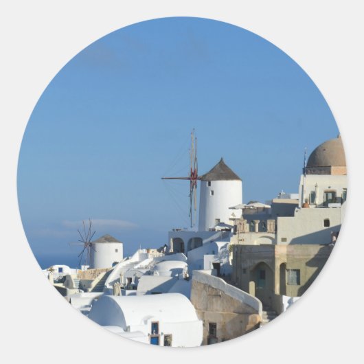 Oia Santorini Windmill Stickers (Voorkant)