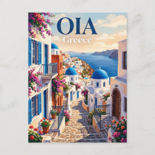 Oia, Santorini, Zuid-Egeïsche Eilanden, Griekenlan Briefkaart