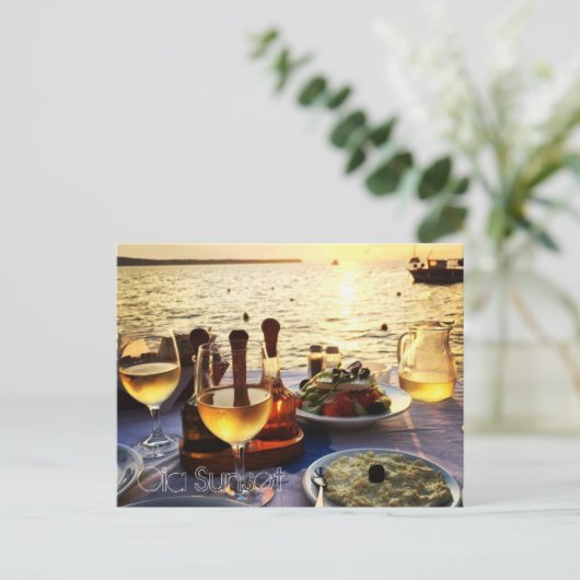 Oia Sunset Briefkaart (Staand voorkant)