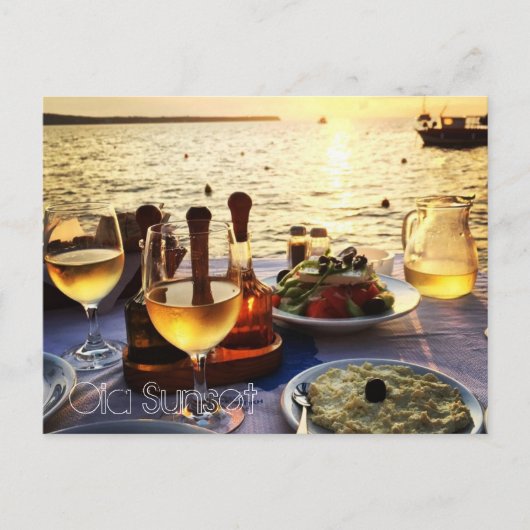 Oia Sunset Briefkaart (Voorkant)