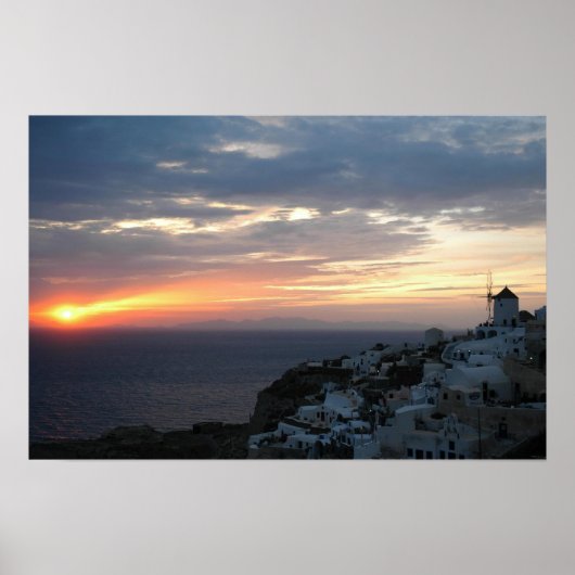 Oia Sunset Poster (Voorkant)