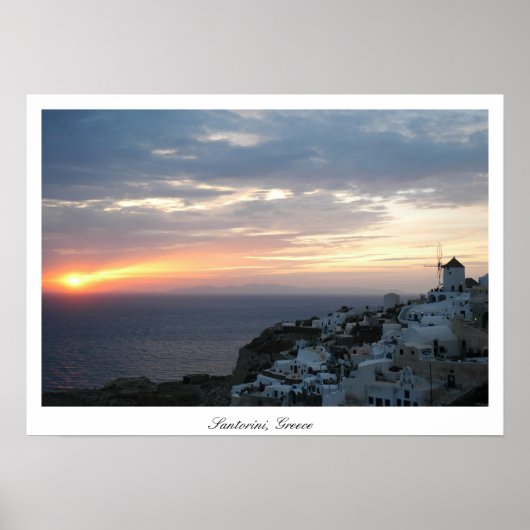 Oia Sunset Poster (Voorkant)