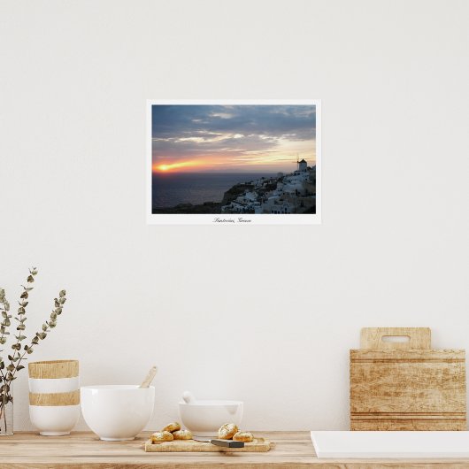 Oia Sunset Poster (Keuken)