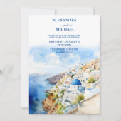 Oia Village Santorini Island Greece Wedding Kaart (Voorkant)