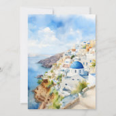 Oia Village Santorini Island Greece Wedding Kaart (Achterkant)
