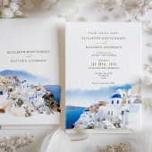 Oia Village Santorini Island Greece Wedding Kaart