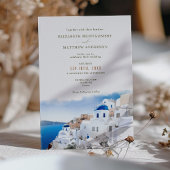 Oia Village Santorini Island Greece Wedding Kaart