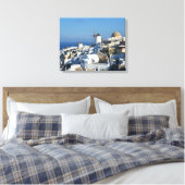 Oia Windmills Santorini Canvas Print (Insitu (Slaapkamer))