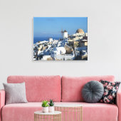 Oia Windmills Santorini Canvas Print (Insitu (Woonkamer))