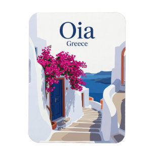 Oia Zijstraat Griekenland Magneet