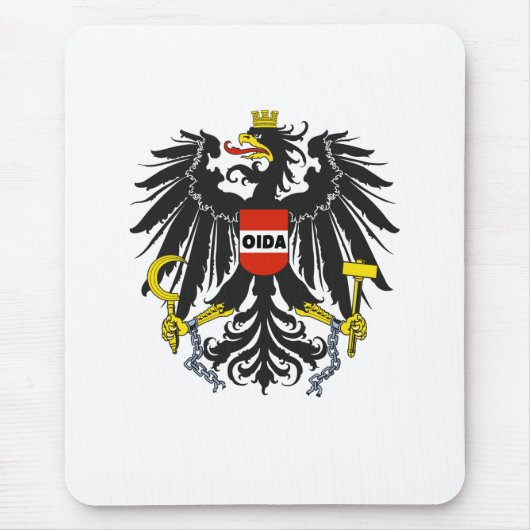 Oida Austria Dialect Eagle Muismat (Voorkant)