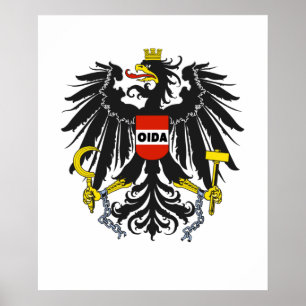 Oida Austria Dialect Eagle Poster
