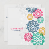 Oïde al-adha arabische groet met islamitisch patro feestdagenkaart (Voorkant / Achterkant)