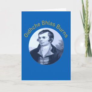 Oidhche Bhlas Burns Gaelic Blauwkleur Feestdagen Kaart