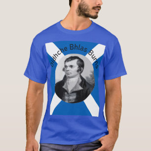 Oidhche Bhlas Burns Gaelic Grey-Kleur En Saltire T-shirt