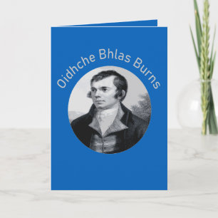 Oidhche Bhlas Burns Gaelic Grey-Kleur Feestdagen Kaart