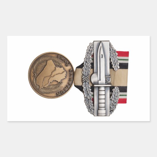 OIF-gevechtsactiebadge Rechthoekige Sticker (Voorkant)