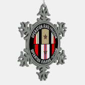 OIF - OEF 1 ster Tin Sneeuwvlok Ornament (Links)