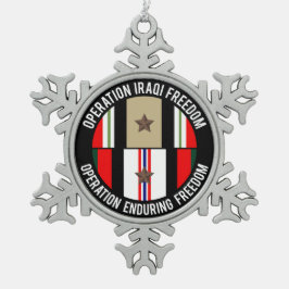 OIF - OEF 1 ster Tin Sneeuwvlok Ornament