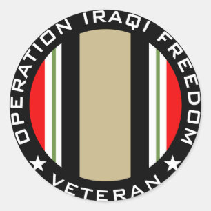 OIF Veteran Ronde Sticker