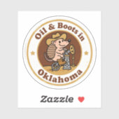 Oil & Boots_ Oklahoma  artwork Sticker (Vel)