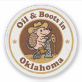 Oil & Boots_ Oklahoma  artwork Sticker