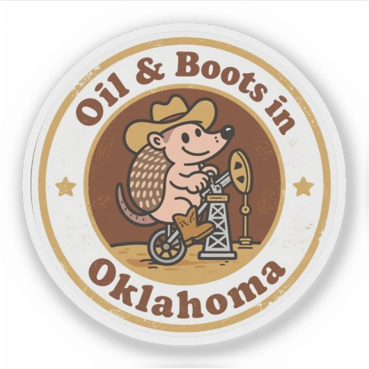 Oil & Boots_ Oklahoma  artwork Sticker (Voorkant)