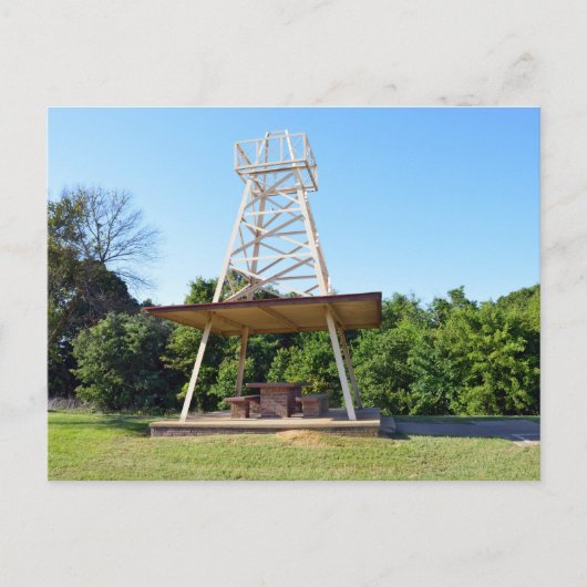 Oil Derrick Picnic Table, I-20 Highway, Texas Briefkaart (Voorkant)