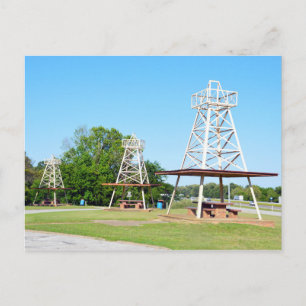 Oil Derrick Picnic Tables, I-20 Highway, Texas Briefkaart