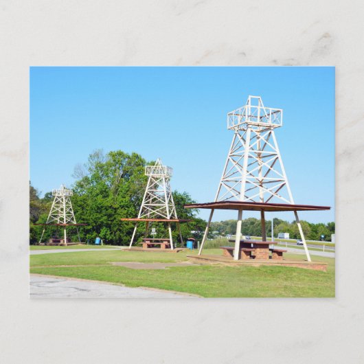 Oil Derrick Picnic Tables, I-20 Highway, Texas Briefkaart (Voorkant)