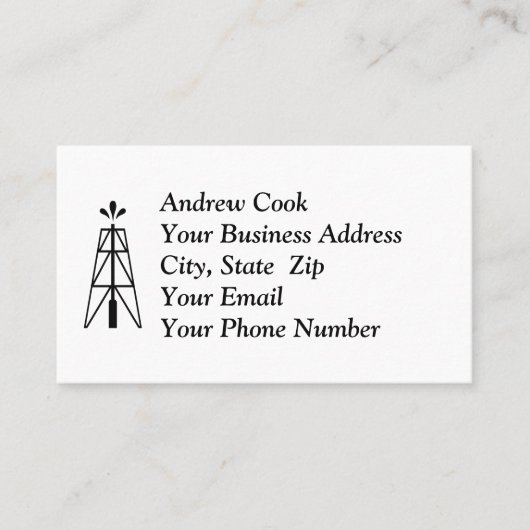 Oil Derrick Visitekaartje (Voorkant)