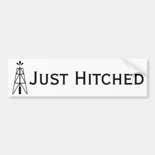 Oil Derrick Wedding   Enkel geHitde Bumpersticker