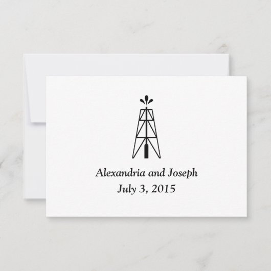 Oil Derrick Wedding | RSVP invoegen (Voorkant)