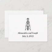 Oil Derrick Wedding | RSVP invoegen (Voorkant / Achterkant)