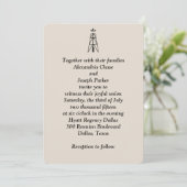 Oil Derrick Wedding | Uitnodiging (Staand voorkant)